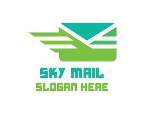 Green Mail Envelope logo design