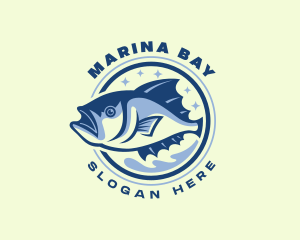 Bream Fish Fishery logo design