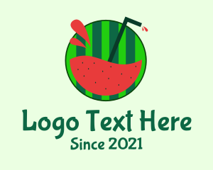 Fruit Drink - Watermelon Fruit Juice logo design