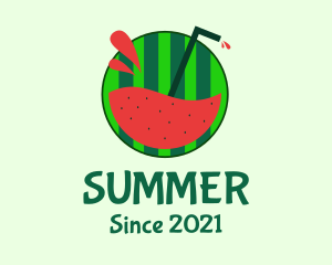 Watermelon Fruit Juice logo design