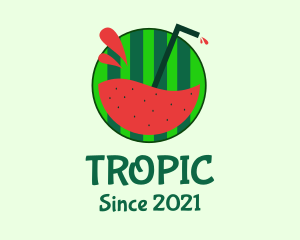 Watermelon Fruit Juice logo design