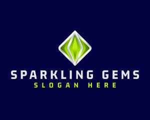 3D Crystal Gemstone logo design