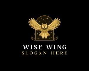 Luxury Owl Bird logo design