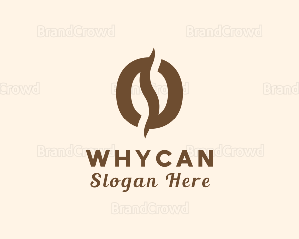 Brown Coffee Bean Logo