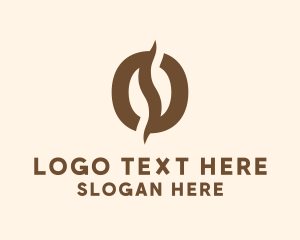 Roasted - Brown Coffee Bean logo design