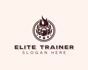 Kettlebell Gym Equipment logo design