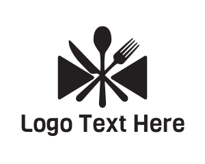 High Class - Bow Tie Cutlery logo design