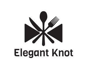 Bow Tie Cutlery logo design