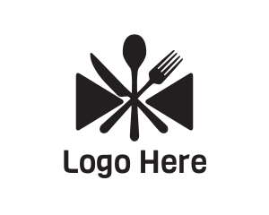 Culinary - Bow Tie Cutlery logo design