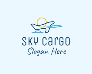 Airplane Sky Flight logo design