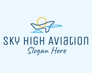 Airplane Sky Flight logo design