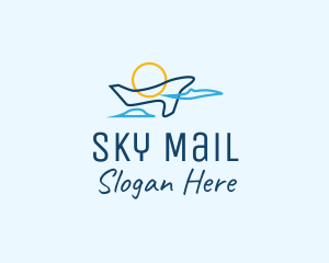 Airplane Sky Flight logo design