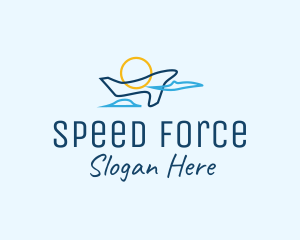 Airplane Sky Flight logo design