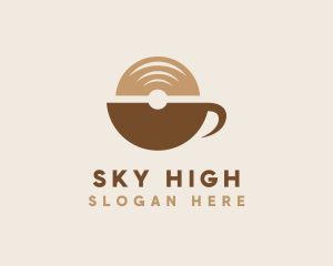 Music Player - Vinyl Cup Cafe logo design