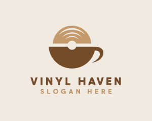 Vinyl - Vinyl Cup Cafe logo design