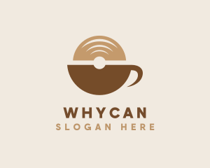 Cafe - Vinyl Cup Cafe logo design