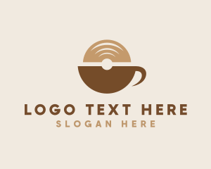 Vinyl - Vinyl Cup Cafe logo design