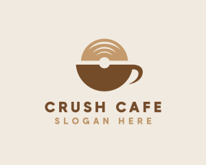 Vinyl Cup Cafe logo design