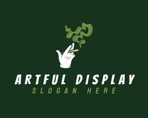 Cigarette Smoking Cannabis logo design