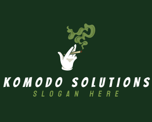 Cigarette Smoking Cannabis logo design