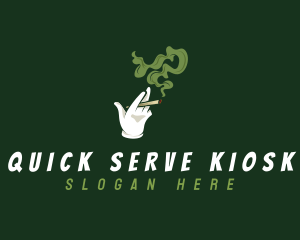 Cigarette Smoking Cannabis logo design