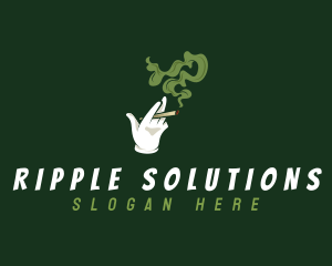 Cigarette Smoking Cannabis logo design