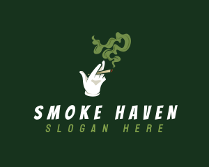 Smoking - Cigarette Smoking Cannabis logo design