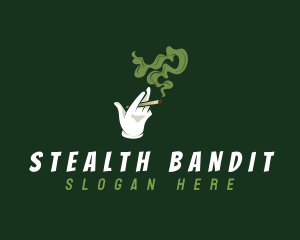 Cigarette Smoking Cannabis logo design