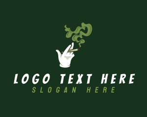 Cannabis - Cigarette Smoking Cannabis logo design