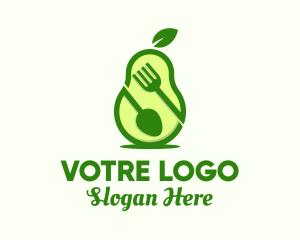 Avocado Spoon Fork Logo