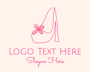 Minimalism - High Heel Women’s Shoe logo design