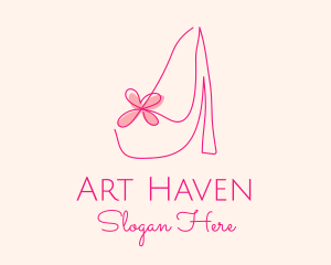 High Heel Women’s Shoe logo design