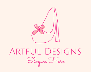 High Heel Women’s Shoe logo design