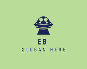 Football - Blue Soccer Spaceship logo design