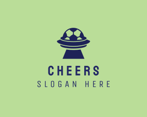 Soccer - Blue Soccer Spaceship logo design