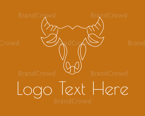 Minimalist Carabao Head Logo