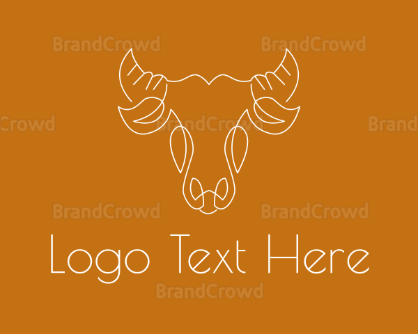 Minimalist Carabao Head Logo