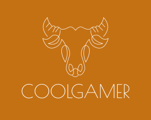 Cow - Minimalist Carabao Head logo design