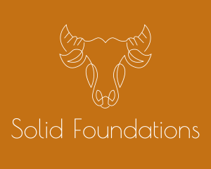 Cattle - Minimalist Carabao Head logo design