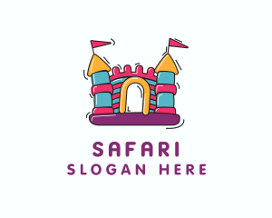 Colorful - Inflatable Castle Fortress logo design