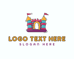 Toy - Inflatable Castle Fortress logo design