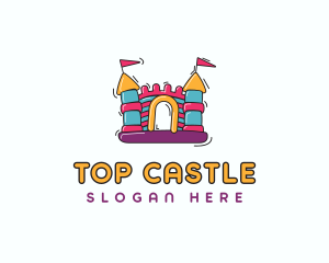 Inflatable Castle Fortress logo design