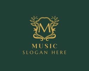 Monarchy - Floral Shield University logo design