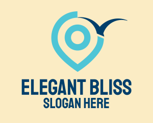 Blue Bird Pin Locator Logo
