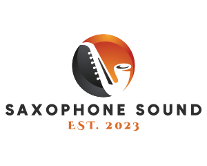 Saxophone Jazz Music logo design