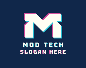 Tech Gaming Letter M  logo design