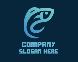 Minimalist Sea Fish Logo
