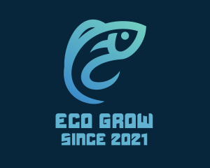 Aquaponics - Minimalist Sea Fish logo design