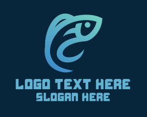 Minimalist Sea Fish Logo