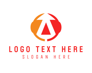 Human Resource - Up Arrow Letter A logo design